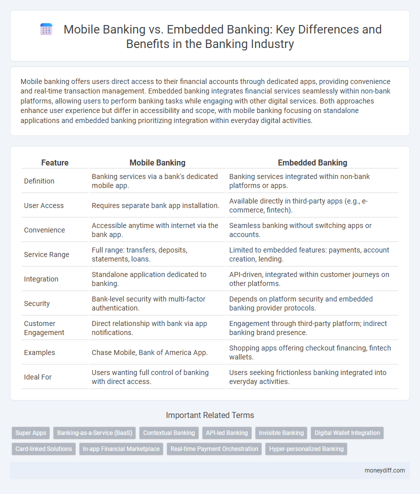 Mobile Banking vs. Embedded Banking: Key Differences and Benefits in the Banking Industry