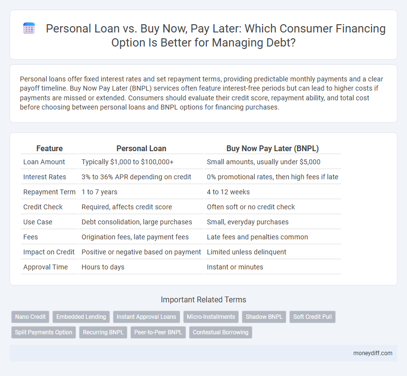 Personal Loan vs. Buy Now, Pay Later: Which Consumer Financing Option Is Better for Managing Debt?