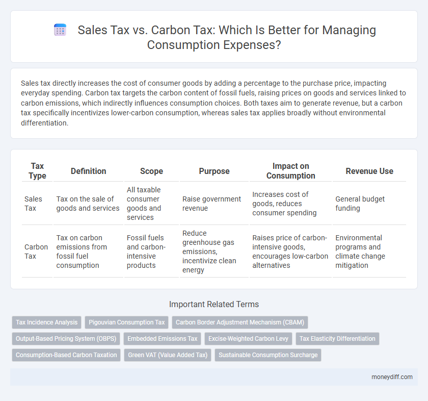 Sales Tax vs. Carbon Tax: Which Is Better for Managing Consumption Expenses?