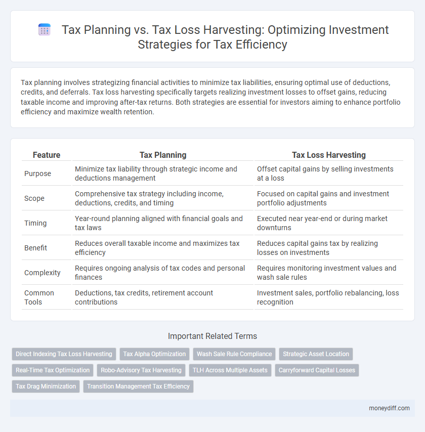 Tax Planning vs. Tax Loss Harvesting: Optimizing Investment Strategies for Tax Efficiency