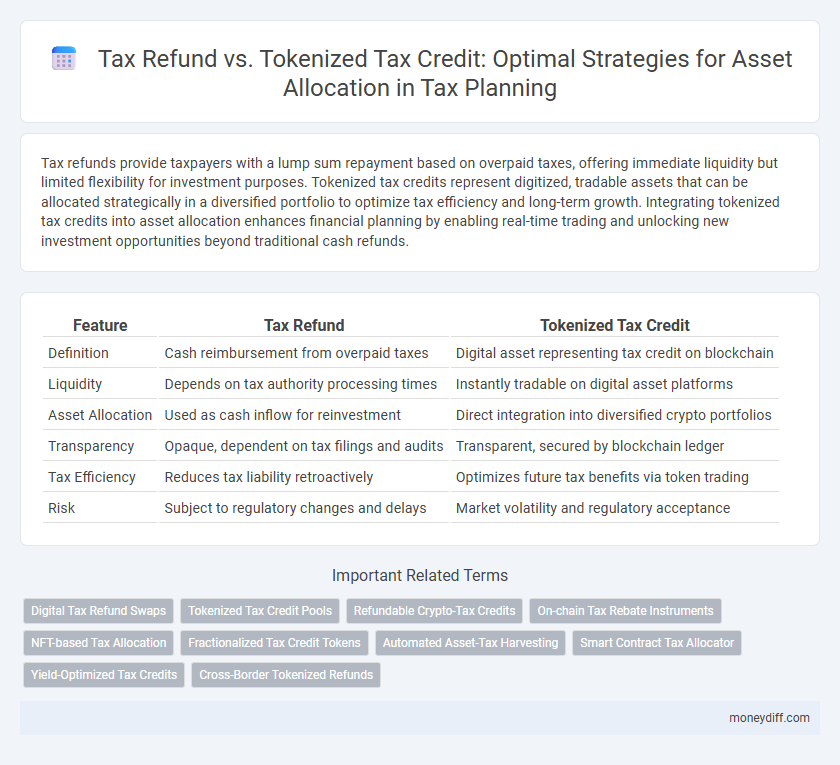 Tax Refund vs. Tokenized Tax Credit: Optimal Strategies for Asset Allocation in Tax Planning