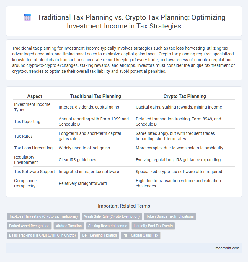 Traditional Tax Planning vs. Crypto Tax Planning: Optimizing Investment Income in Tax Strategies