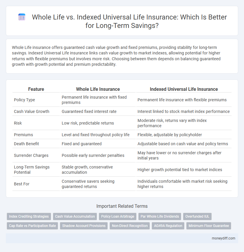 Whole Life vs. Indexed Universal Life Insurance: Which Is Better for Long-Term Savings?