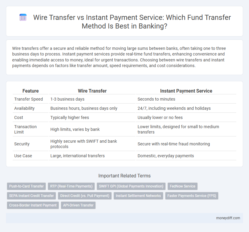 Wire Transfer vs Instant Payment Service: Which Fund Transfer Method Is Best in Banking?